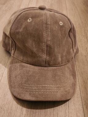 Brown Suede Baseball Cap